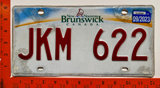 2023 New Brunswick #JKM 622 Passenger License Plate