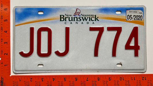 2020 New Brunswick #JOJ 774 Passenger License Plate