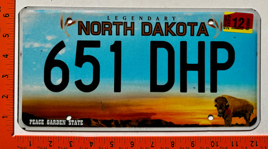 2022 North Dakota #651 DHP Passenger License Plate