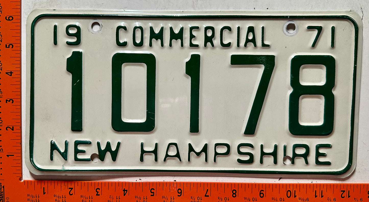 1971 New Hampshire #10178 Commercial License Plate