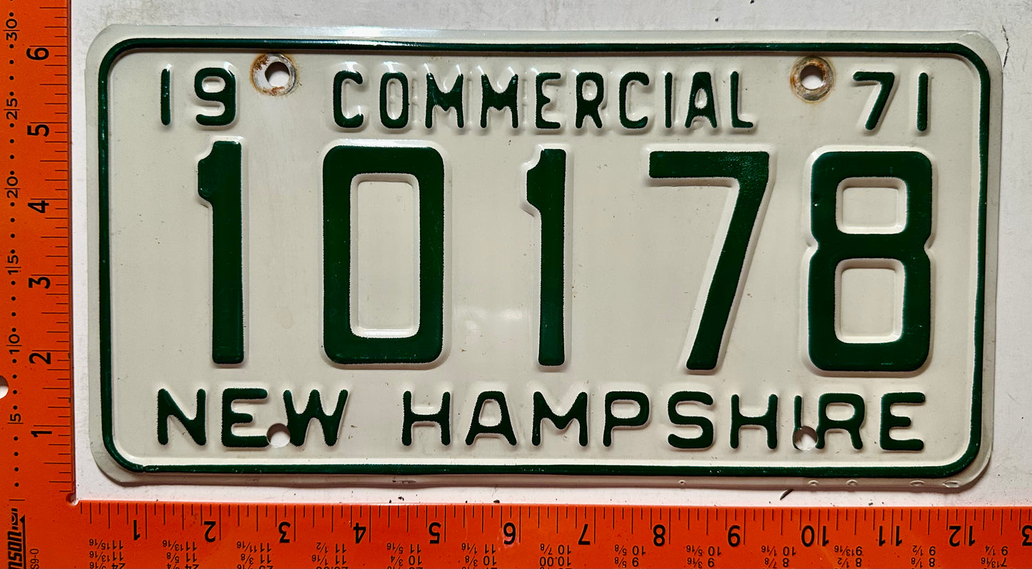1971 New Hampshire #10178 Commercial License Plate