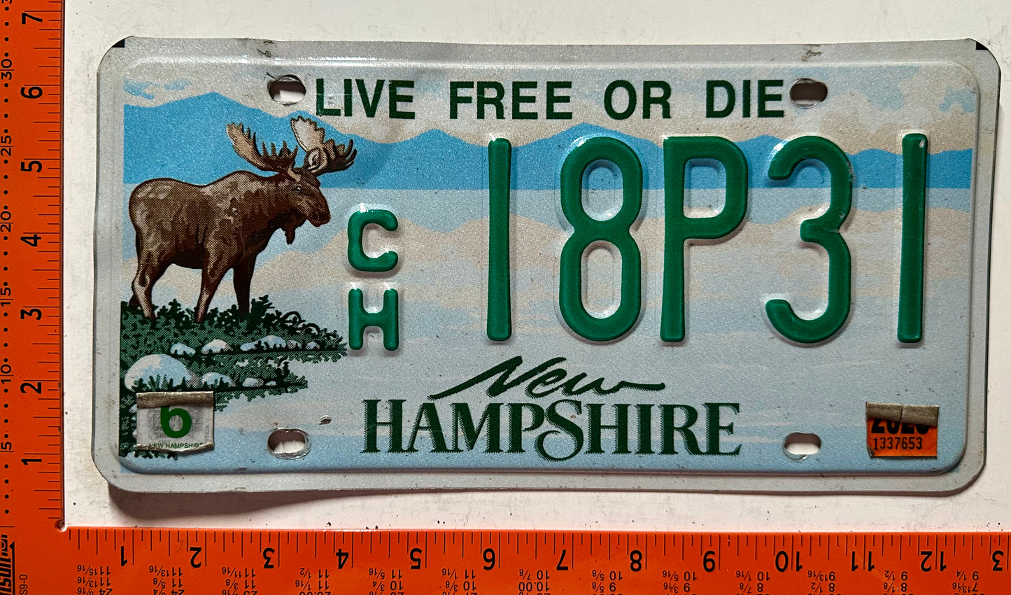 2020 New Hampshire #C/H 18P31 Moose License Plate