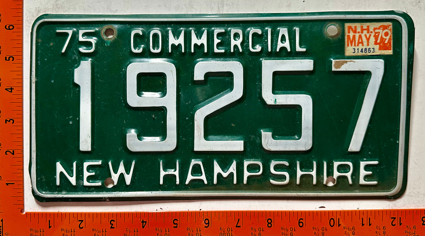 1979 New Hampshire #19257 Commercial License Plate