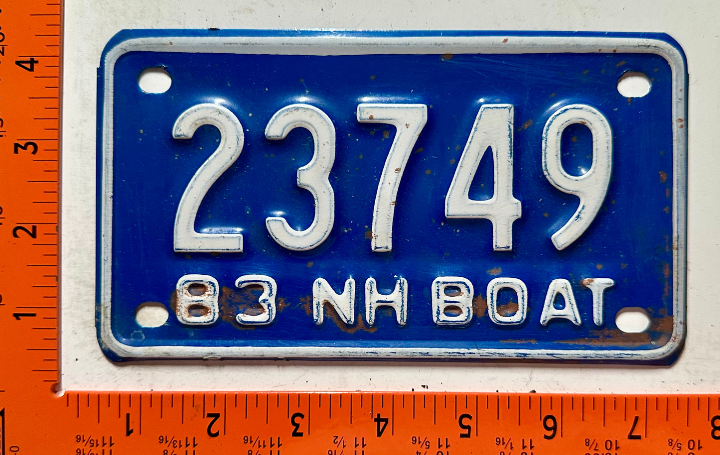 1983 New Hampshire #23749 Boat License Plate