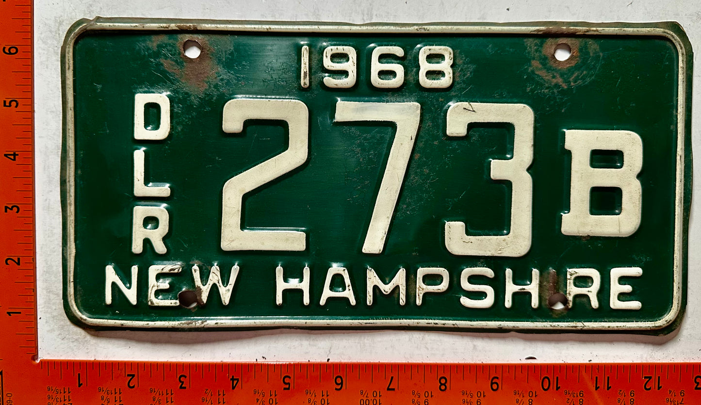 1968 New Hampshire #273B Dealer License Plate