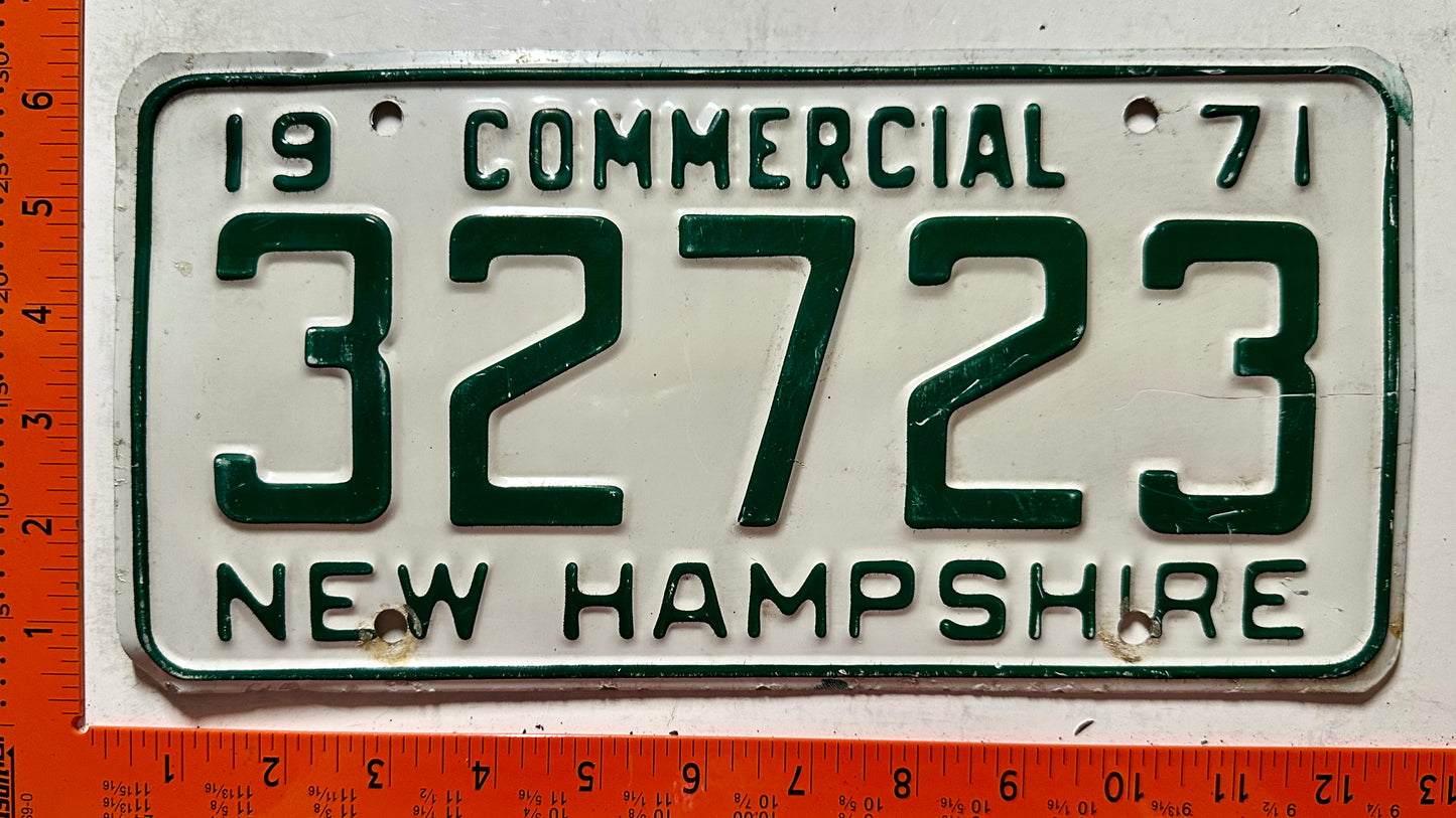 1971 New Hampshire #32723 Commercial License Plate