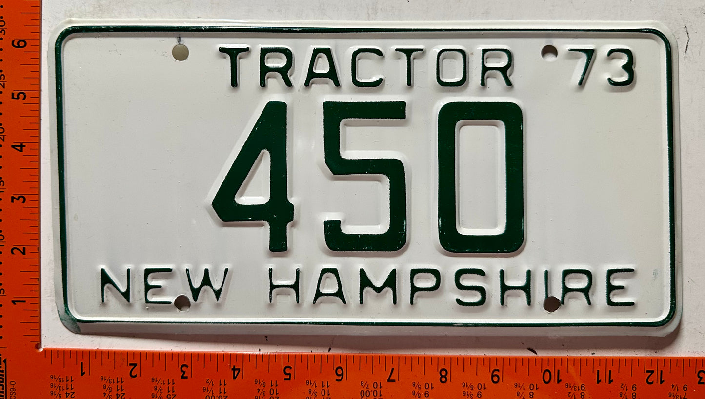 1971 New Hampshire #450 Tractor License Plate