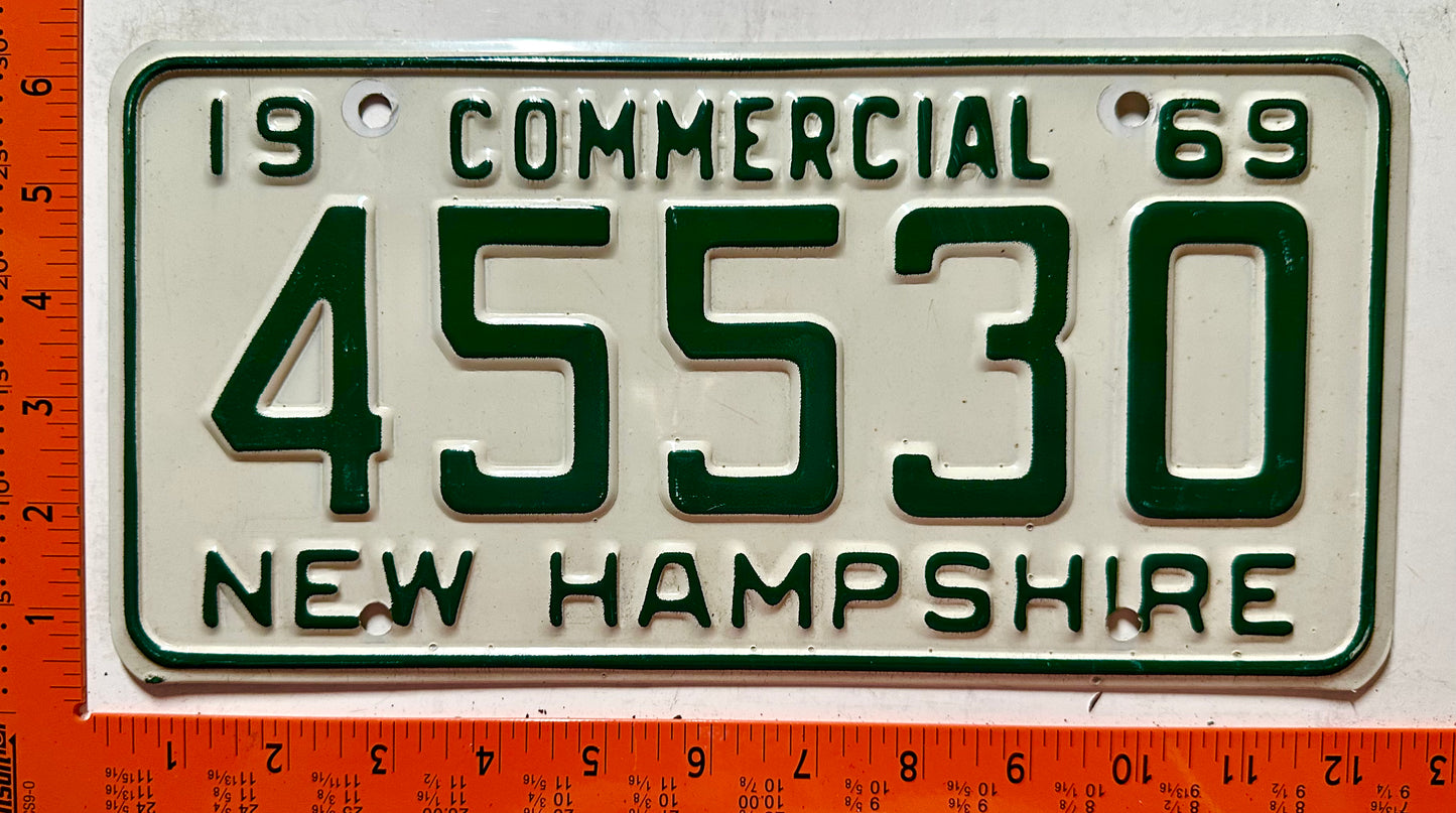 1969 New Hampshire #45530 Commercial License Plate