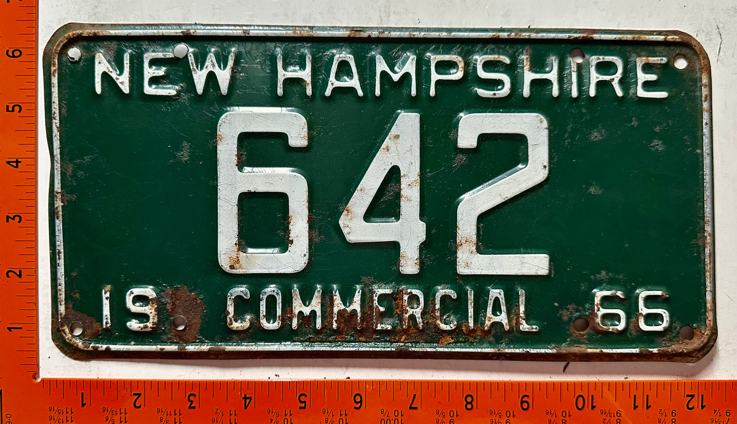 1966 New Hampshire #642 Commercial License Plate