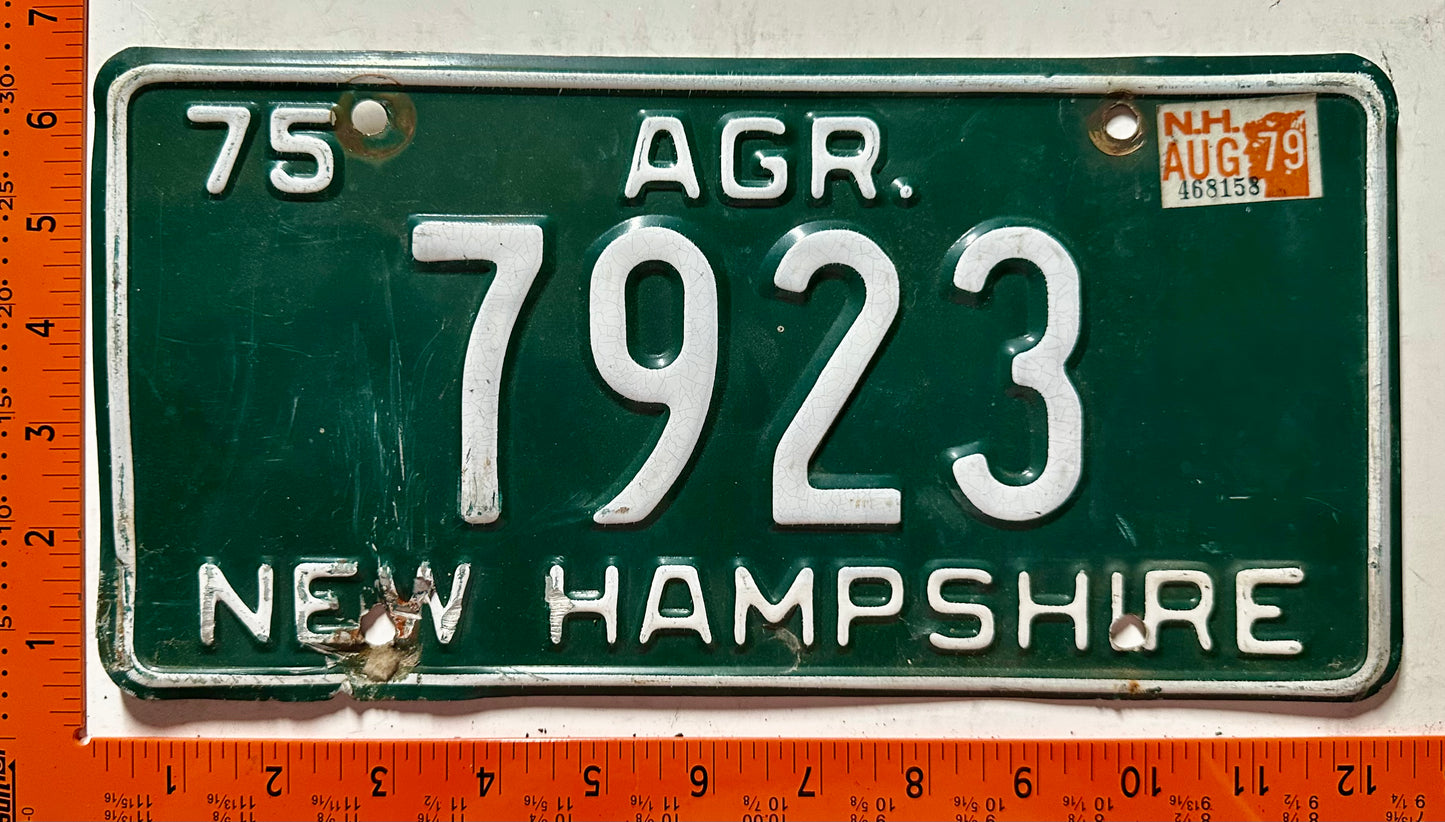 1979 New Hampshire #7923 Agriculture License Plate