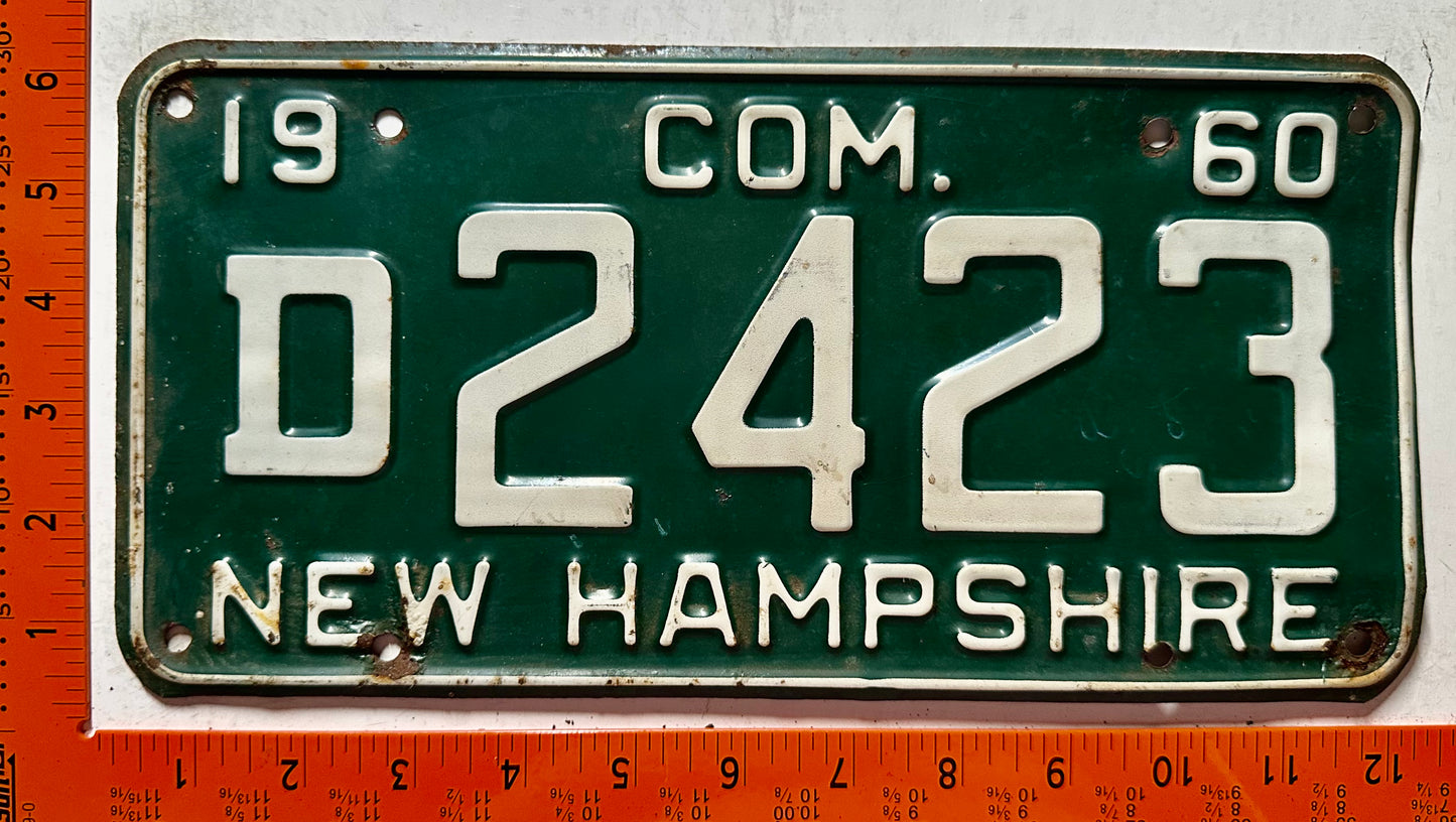 1960 New Hampshire #D2423 Commercial License Plate