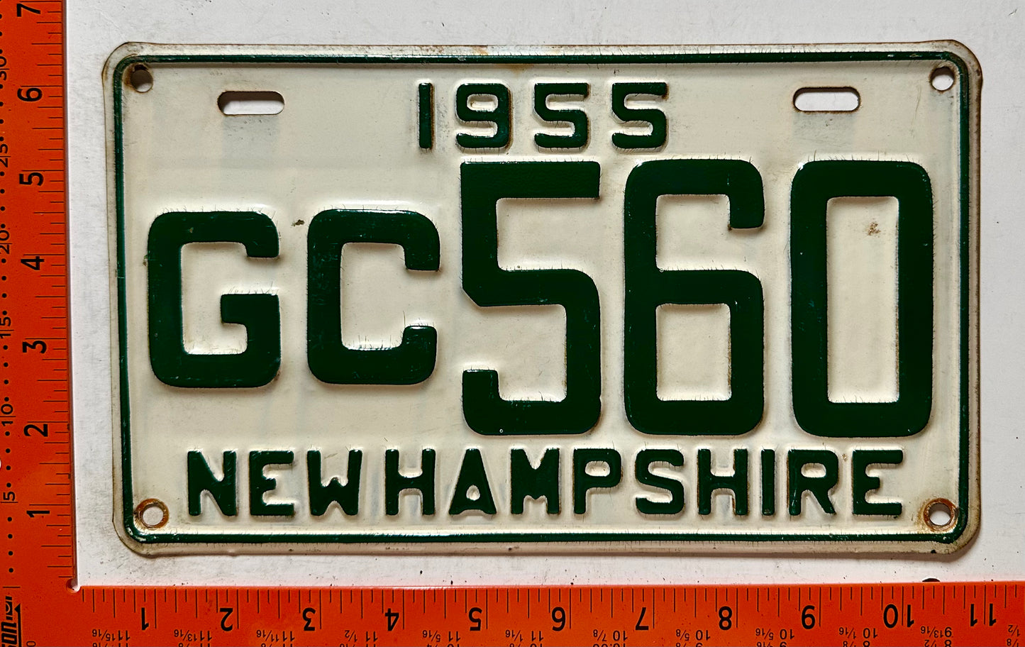1955 New Hampshire #GC560 Passenger License Plate