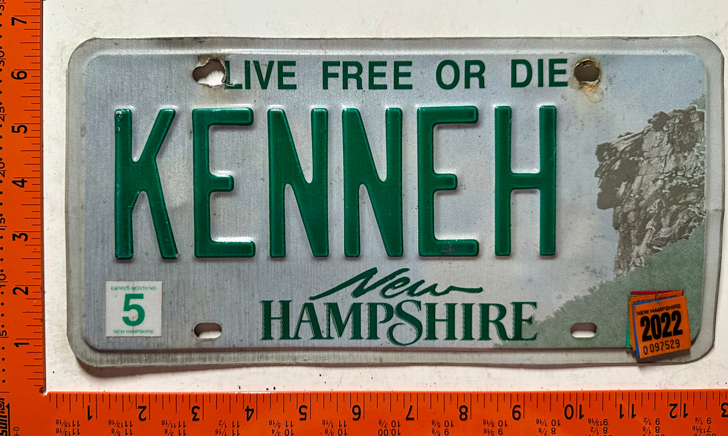 2022 New Hampshire #KENNEH Passenger Vanity License Plate