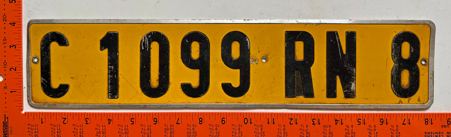 undated Niger #C1099RN8 Passenger License Plate