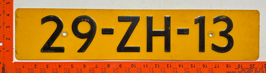 1977 series Netherlands #29-ZH-13 Passenger License Plate
