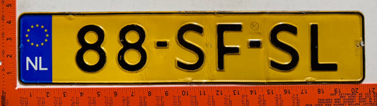 2000 series Netherlands #88-SF-SL Passenger License Plate