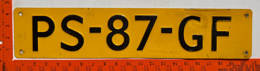 1977 series Netherlands #PS-87-GF Passenger License Plate