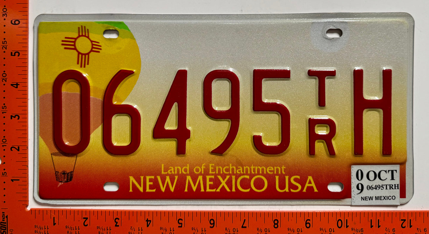 2009 New Mexico #06495 T/R H Trailer License Plate
