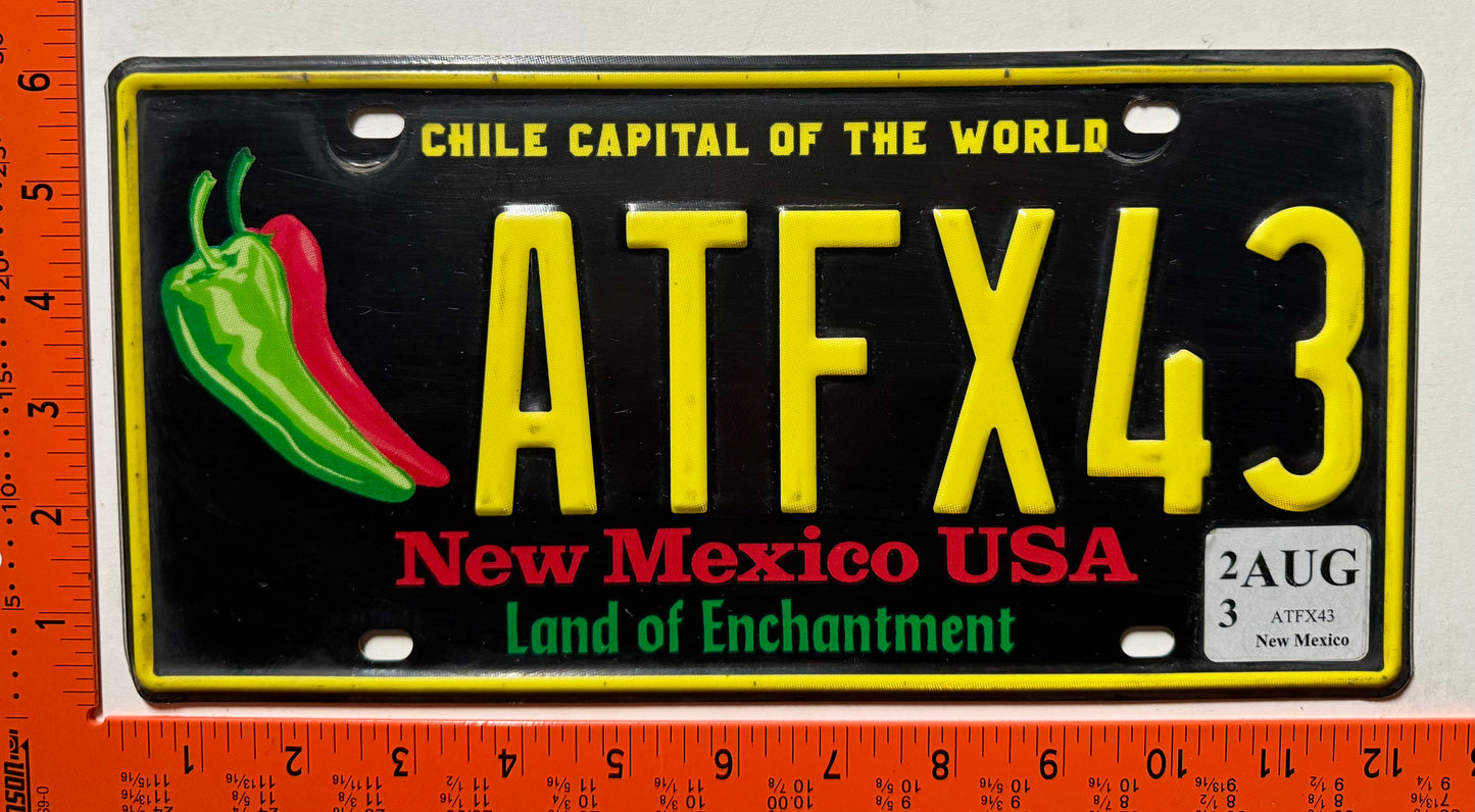 2023 New Mexico #ATFX43 Passenger License Plate