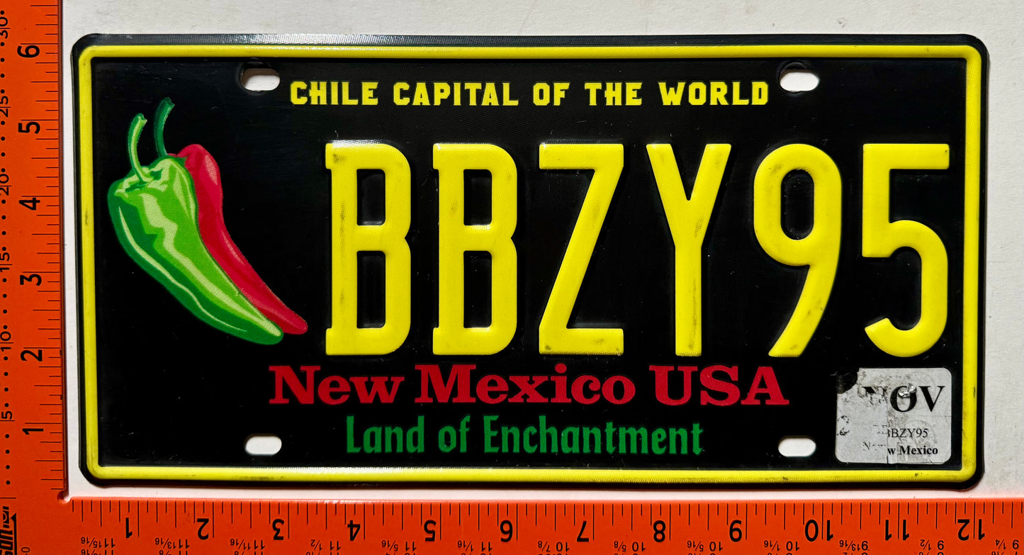 2022 New Mexico #BBZY 95 Passenger License Plate
