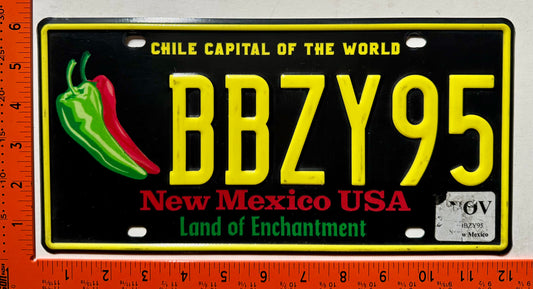 2022 New Mexico #BBZY 95 Passenger License Plate
