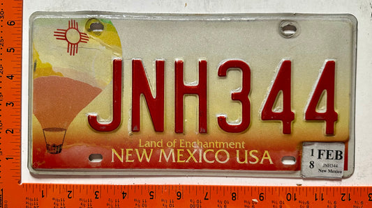 2018 New Mexico #JNH344 Passenger License Plate