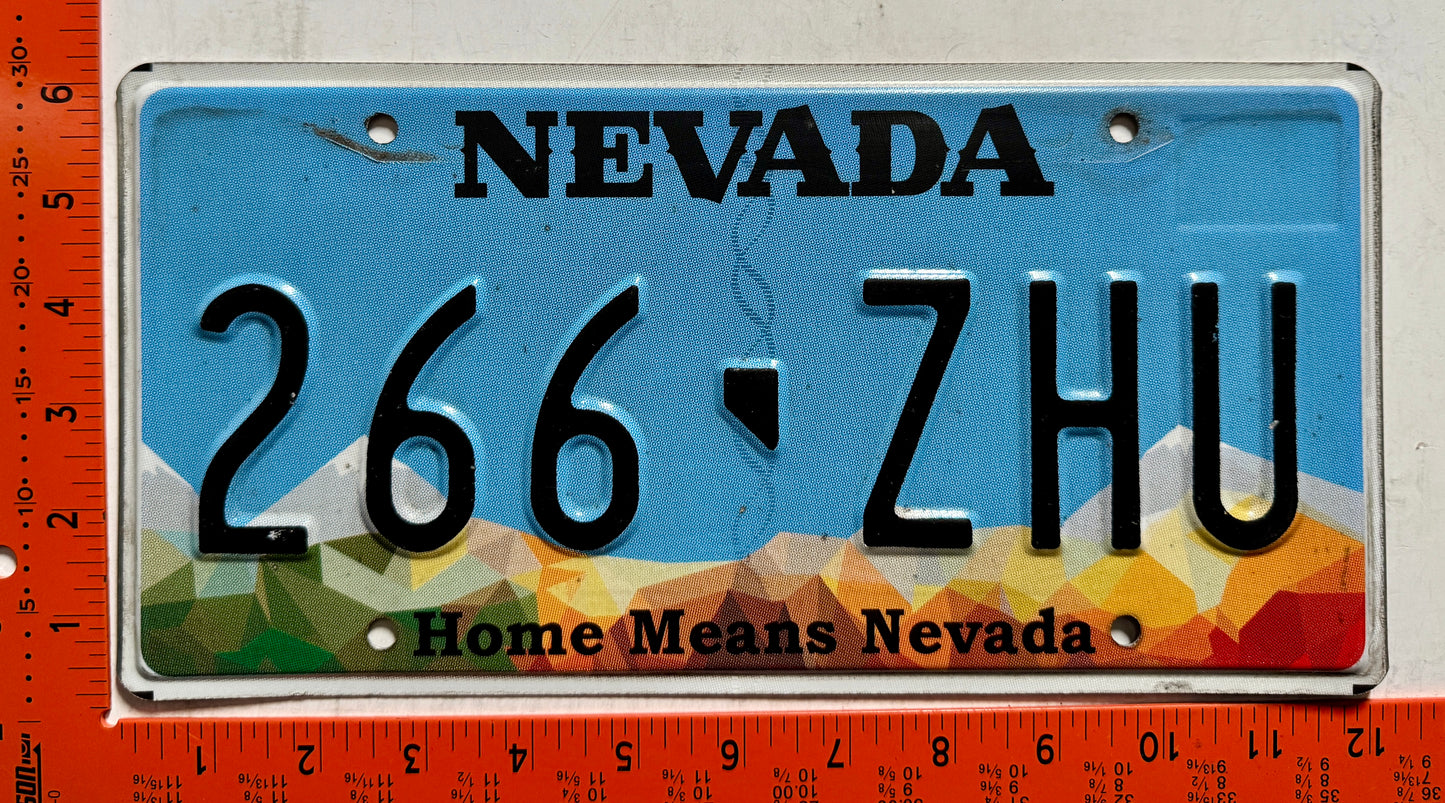 undated Nevada #266-ZHU Passenger License Plate