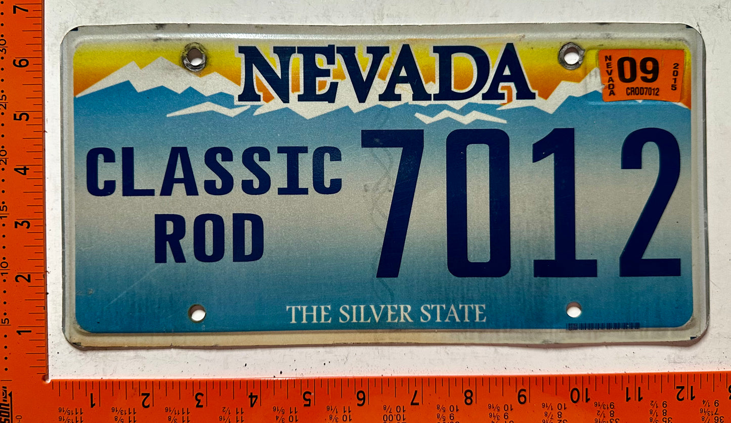 2015 Nevada #7012 Classic Rod License Plate