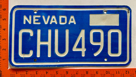 1976 base Nevada #CHU490 Passenger License Plate