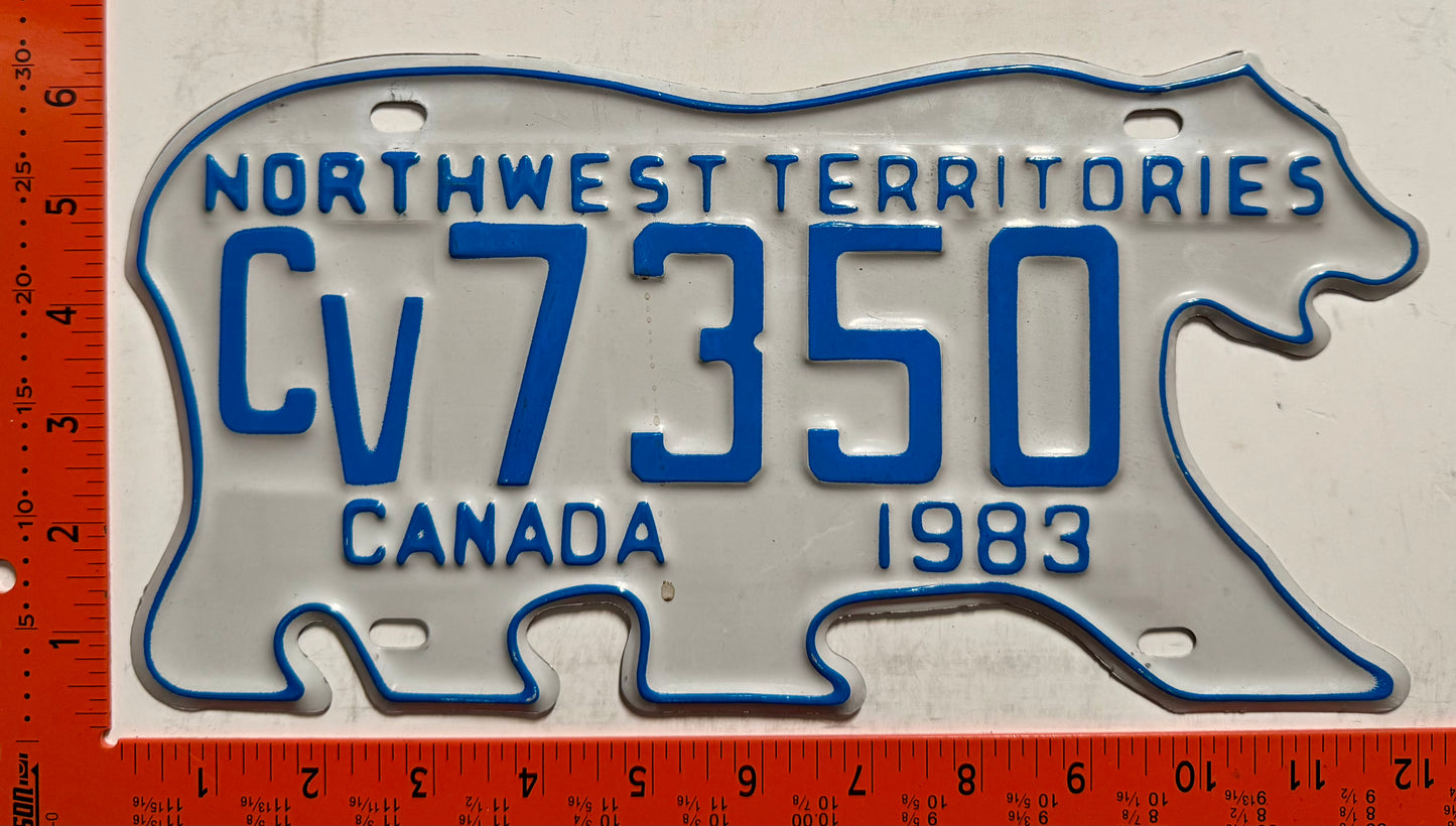 1983 Northwest Territories #CV7350 Commercial License Plate
