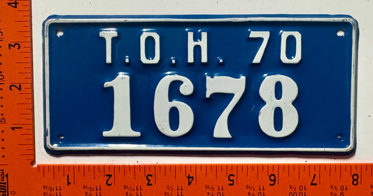 1970 Hempstead, New York #1678 Dump Permit License Plate