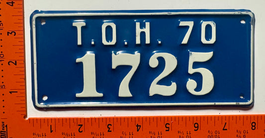 1970 Hempstead, New York #1725 Dump Permit License Plate