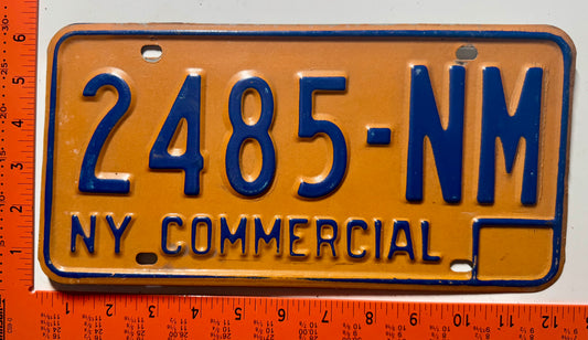 1973 base New York #2485-NM Commercial License Plate