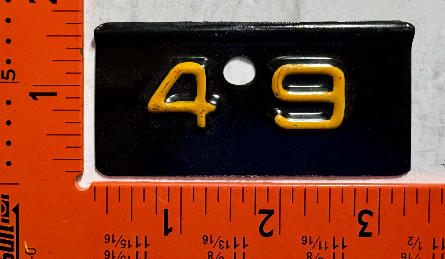1949 New York #3292978 Passenger License Plate Date Tab (Repaint)