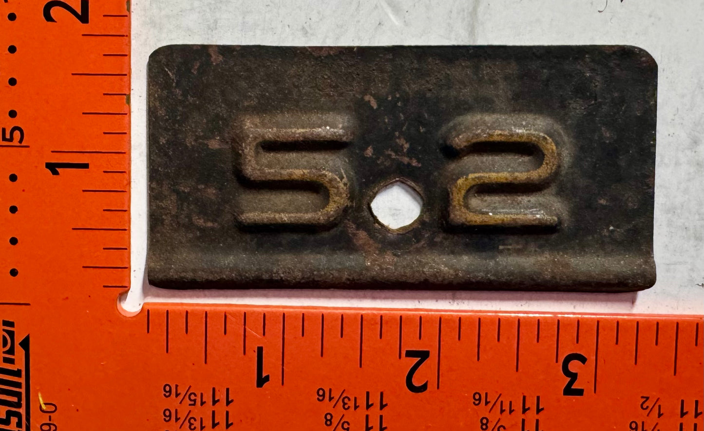 1952 New York Passenger License Plate Date Tab