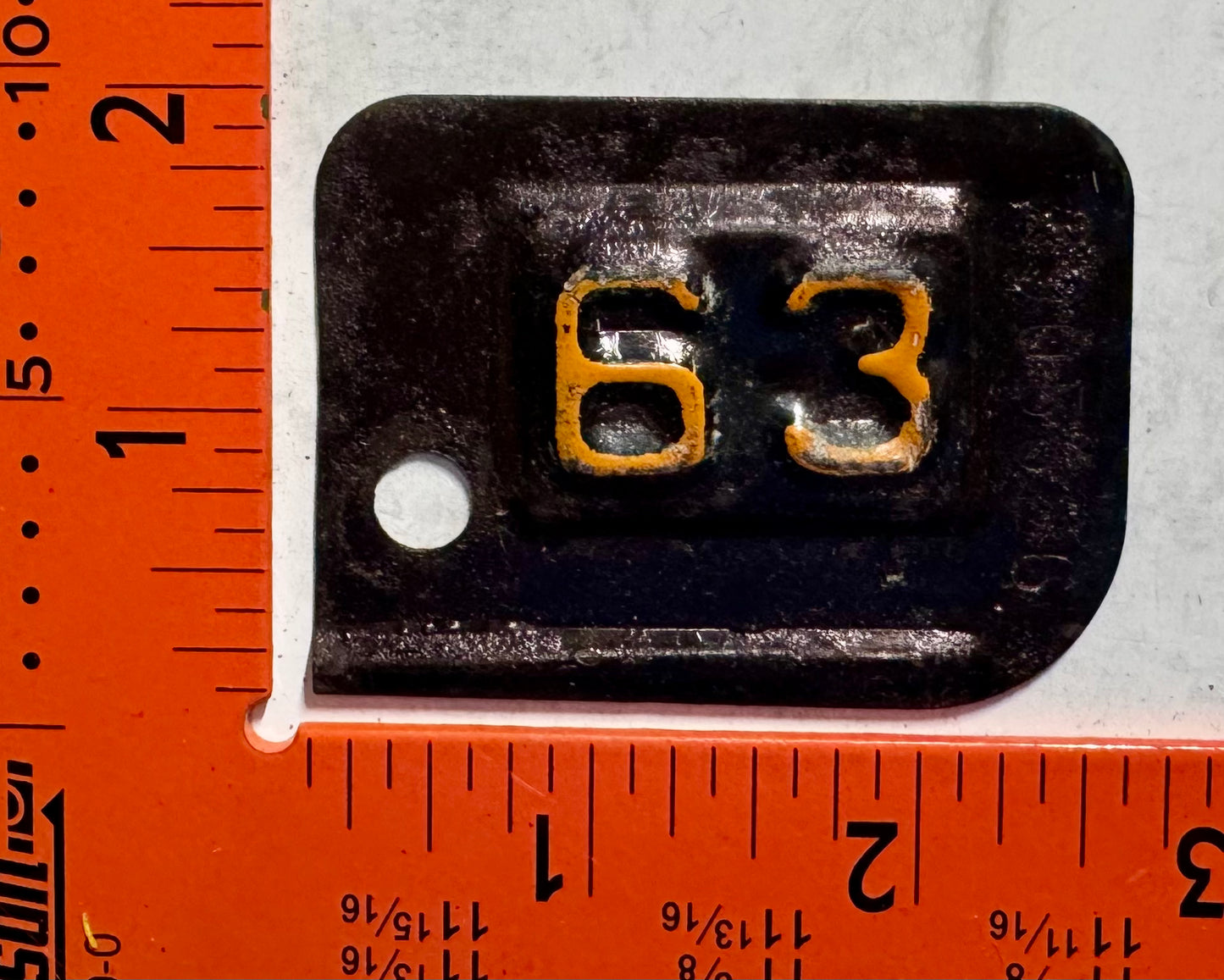 1963 New York Passenger License Plate Date Tab