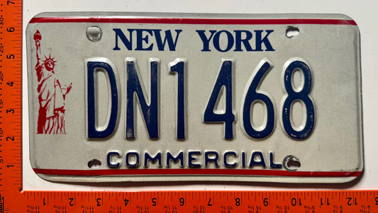 1986 base New York #DN1468 Commercial License Plate