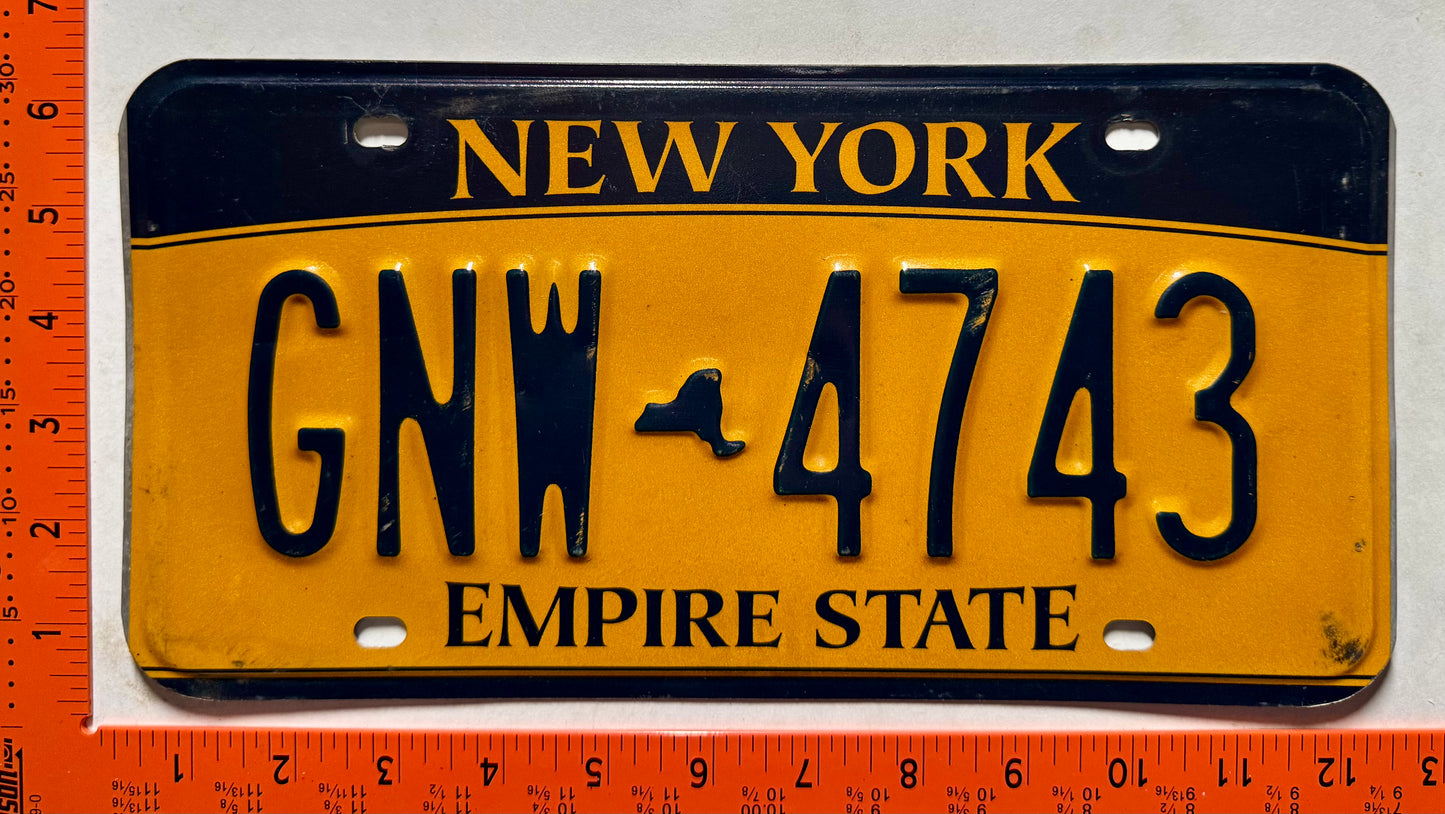 2010 base New York #GNW-4743 Passenger License Plate