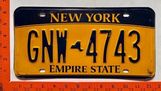 2010 base New York #GNW-4743 Passenger License Plate