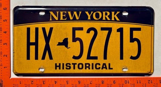 2010 base New York #HX-52715 Historical License Plate