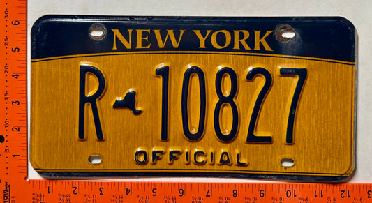 2010 base New York #R-10827 Official License Plate