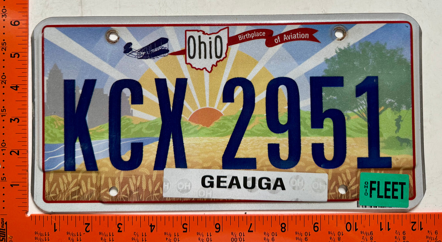 undated Ohio #KCX 2951 Passenger Rental License Plate