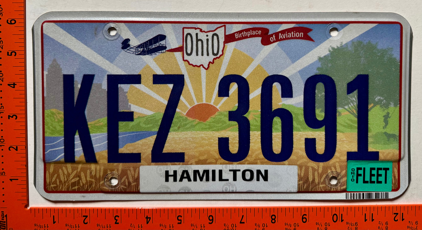 undated Ohio #KEZ 3691 Passenger Fleet License Plate