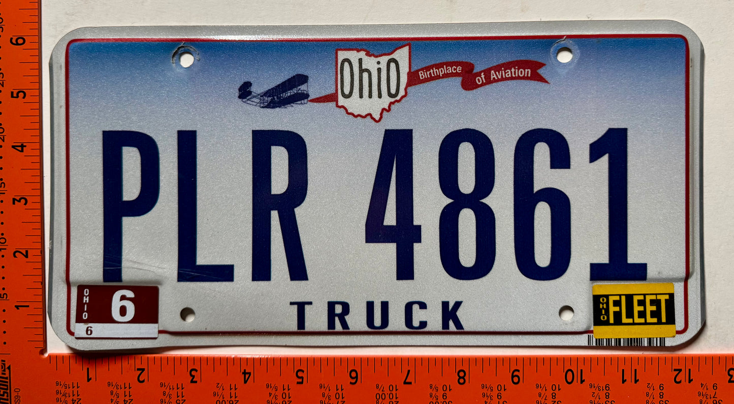 undated Ohio #PLR 4861 Truck Fleet License Plate