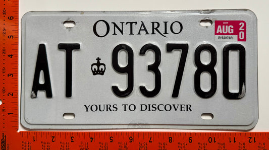 2020 Ontario #AT 93780 Commercial License Plate