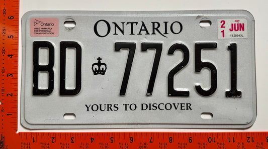 2021 Ontario #BD 77251 Commercial License Plate