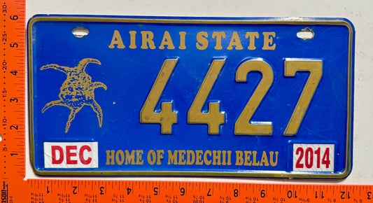 2014 Airai, Palau #4427 Passenger License Plate