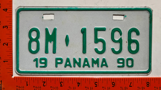 1990 Panama #8M-1596 Motorcycle License Plate