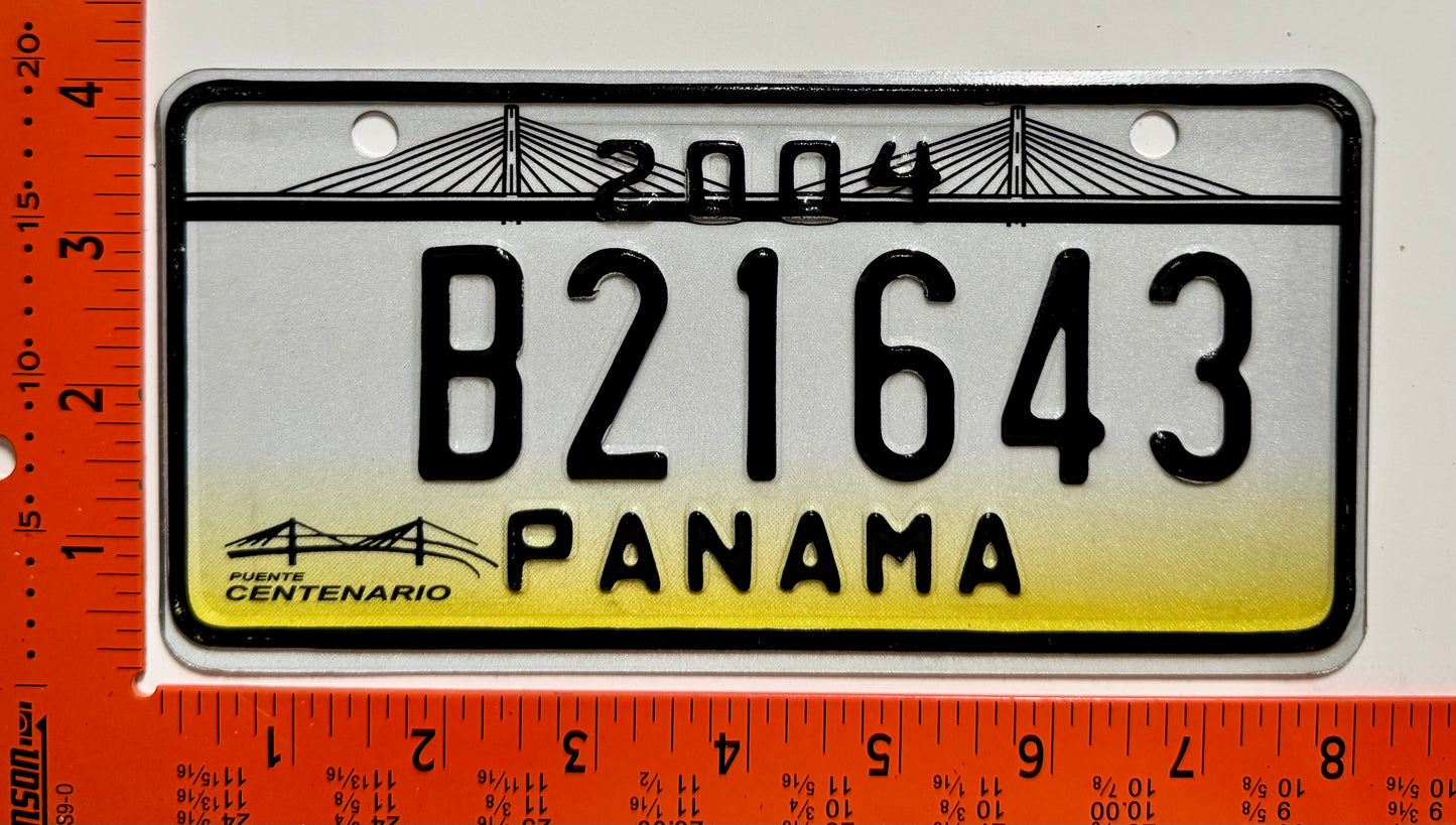 2004 Panama #B21643 Bicycle License Plate