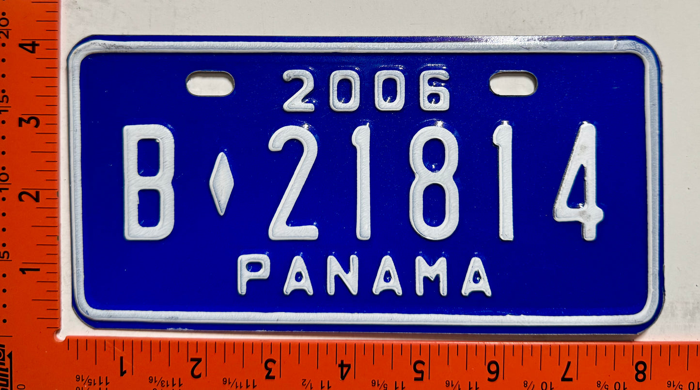 2006 Panama #B-21814 Bicycle License Plate
